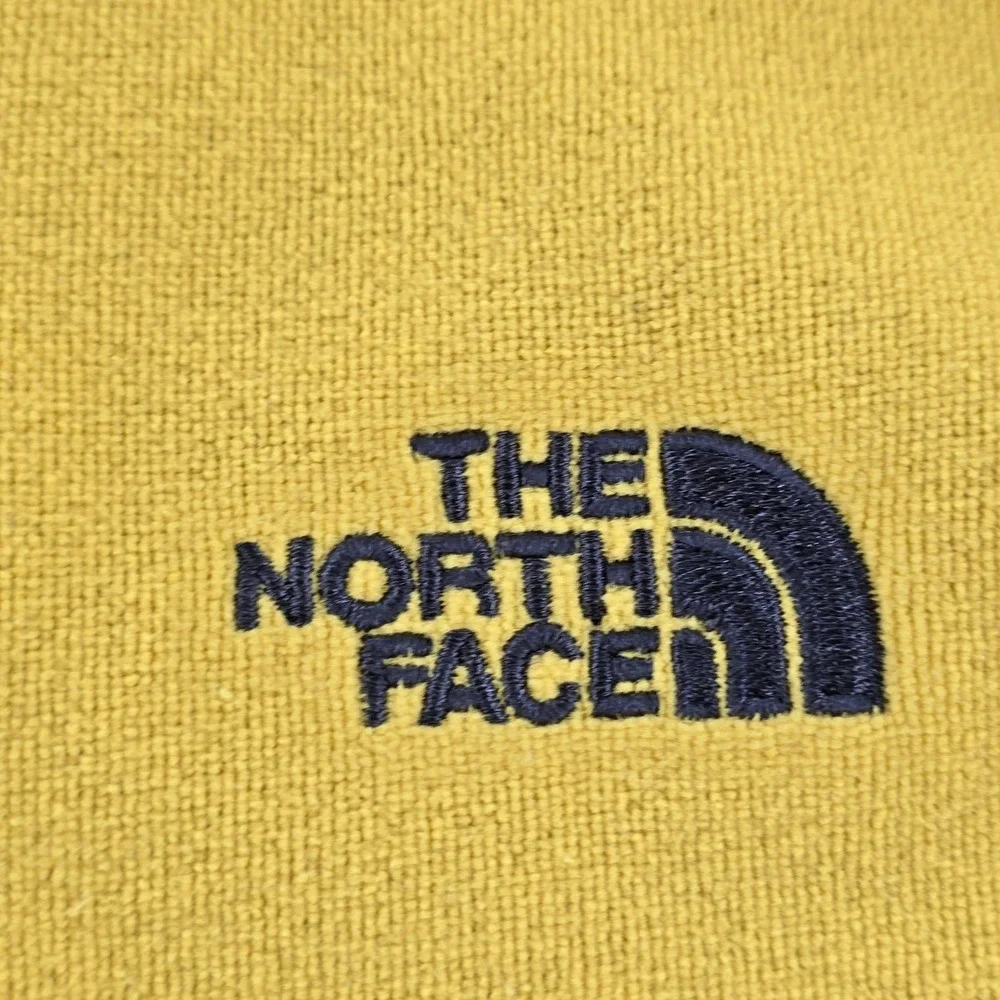 The North Face Fleece Jacket Mens XL Full Zip Yellow Mock Neck Outdoor Pockets